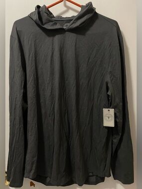 Flag & Anthem Hippie Cowboy Men’s Black Pullover Hoodie Shirt Long Sleeve Large